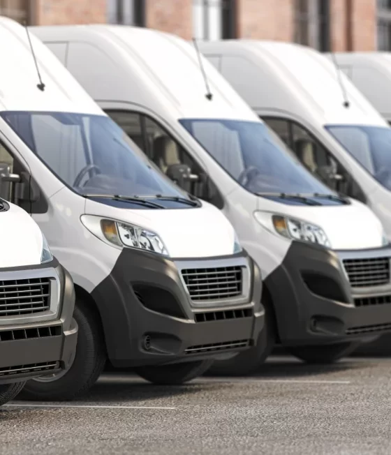 Fleet of commercial vehicles.