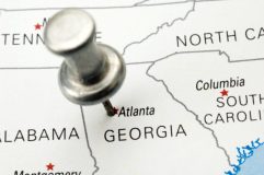 Map of Georgia in the US - Velox, cheap auto insurance in Georgia