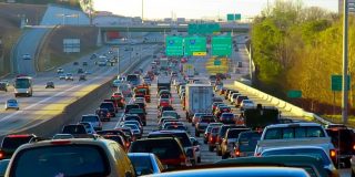 Atlanta traffic patterns and congested traffic on Atlanta highway - cheap car insurance in Atlanta.