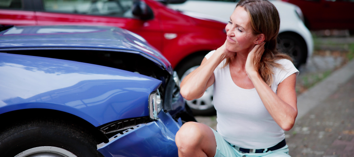 Car Injury Whiplash. Pain After Auto Accident.