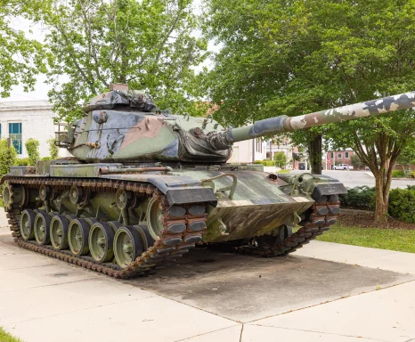 M48 Tank at the Tifton Veterans Memorial Plaza, cheap car insurance in Tifton, GA.